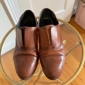 Women's Pyrgos PIKOLINOS Wingtip Slipon Oxfords, rich cognac leather, size EU39
